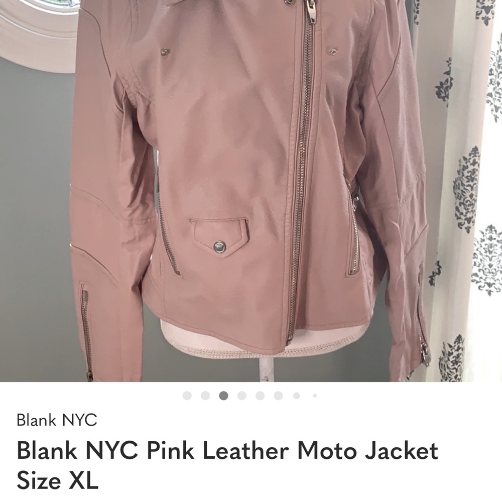 Blank NYC Blush Leather Moto Jacket